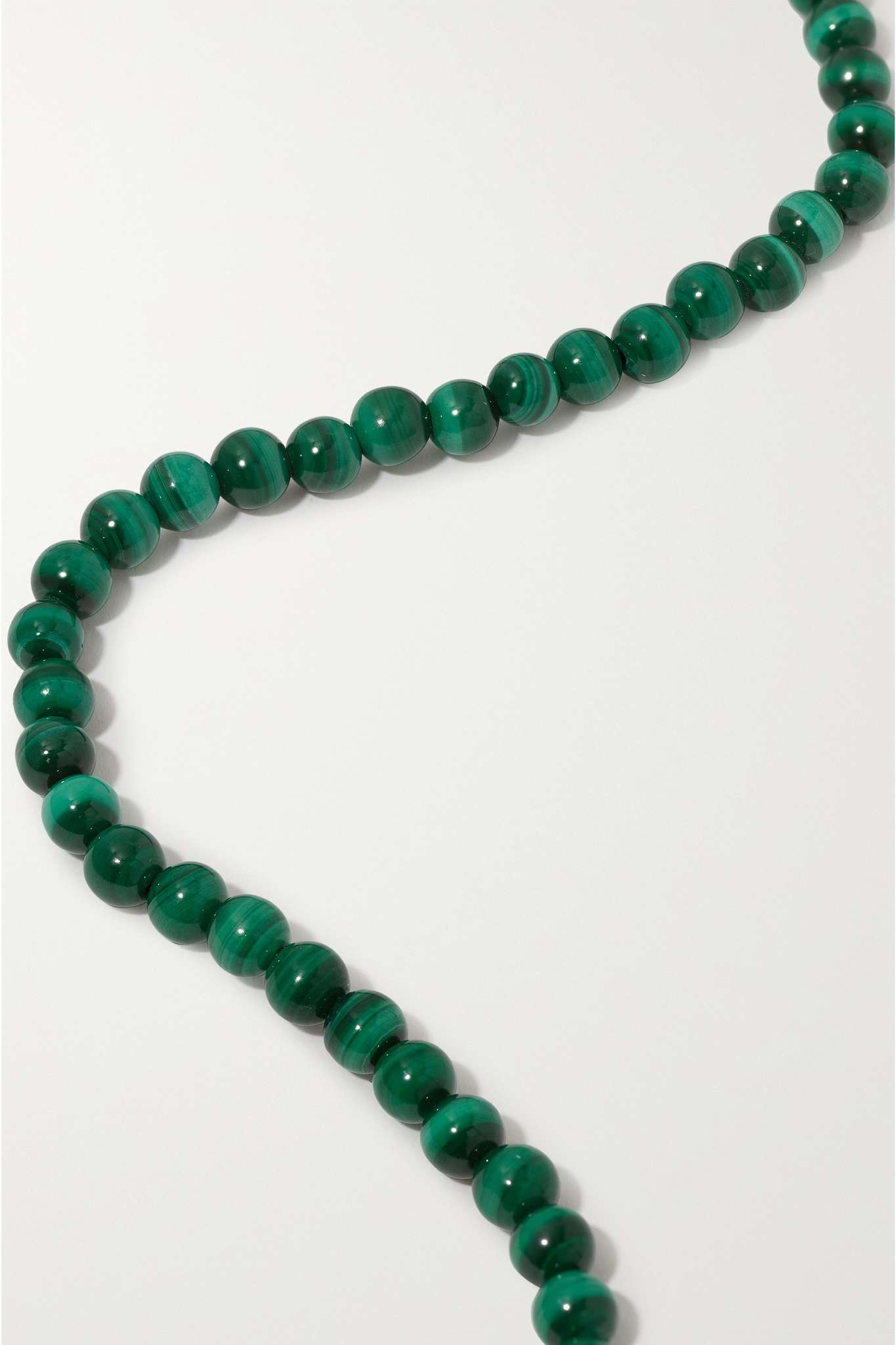 14-karat gold malachite necklace - 4