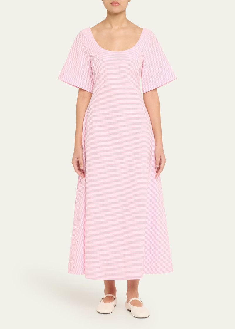 BERNADETTE Striped Flowy Scoop-Neck Dress outlook