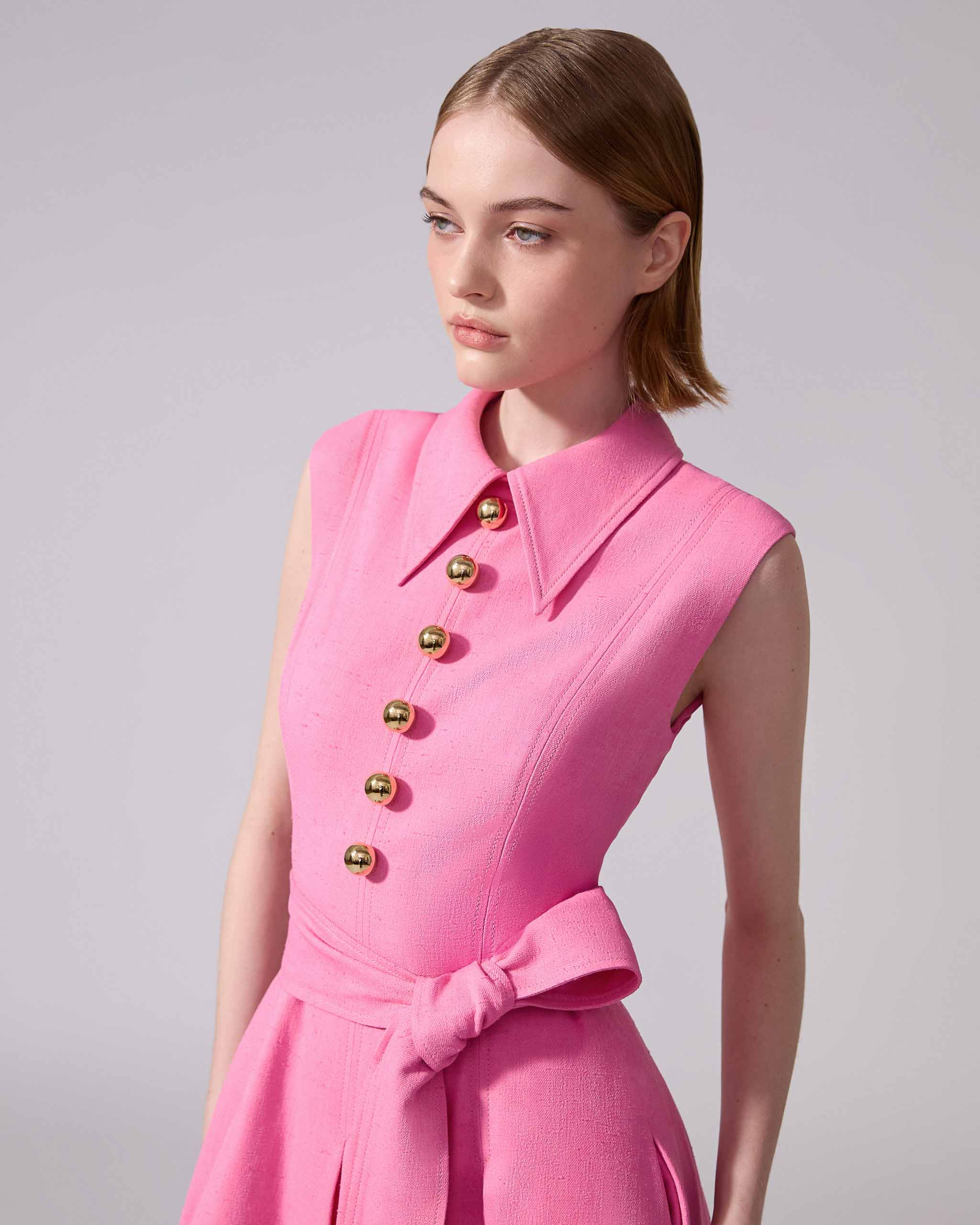 Sleeveless Belted Midi Dress - 4