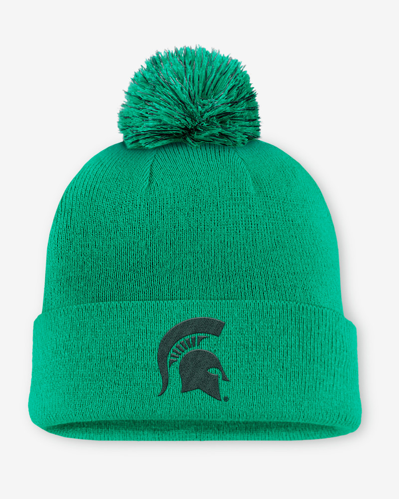 Michigan State Primetime Campus Toned Men's Nike College Cuffed Pom Beanie 1