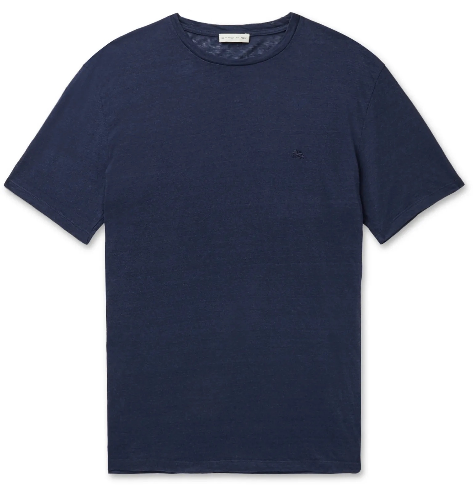 Logo-Embroidered Linen T-Shirt - 1