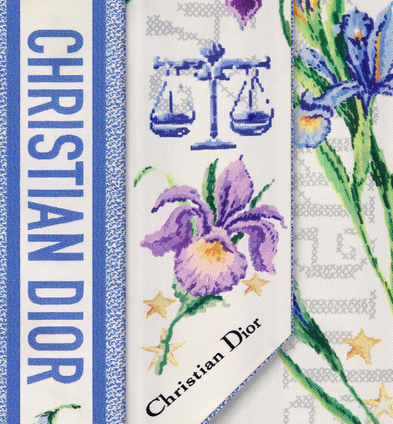 Christian Dior 1947 Zodiac Libra Mitzah Scarf 4