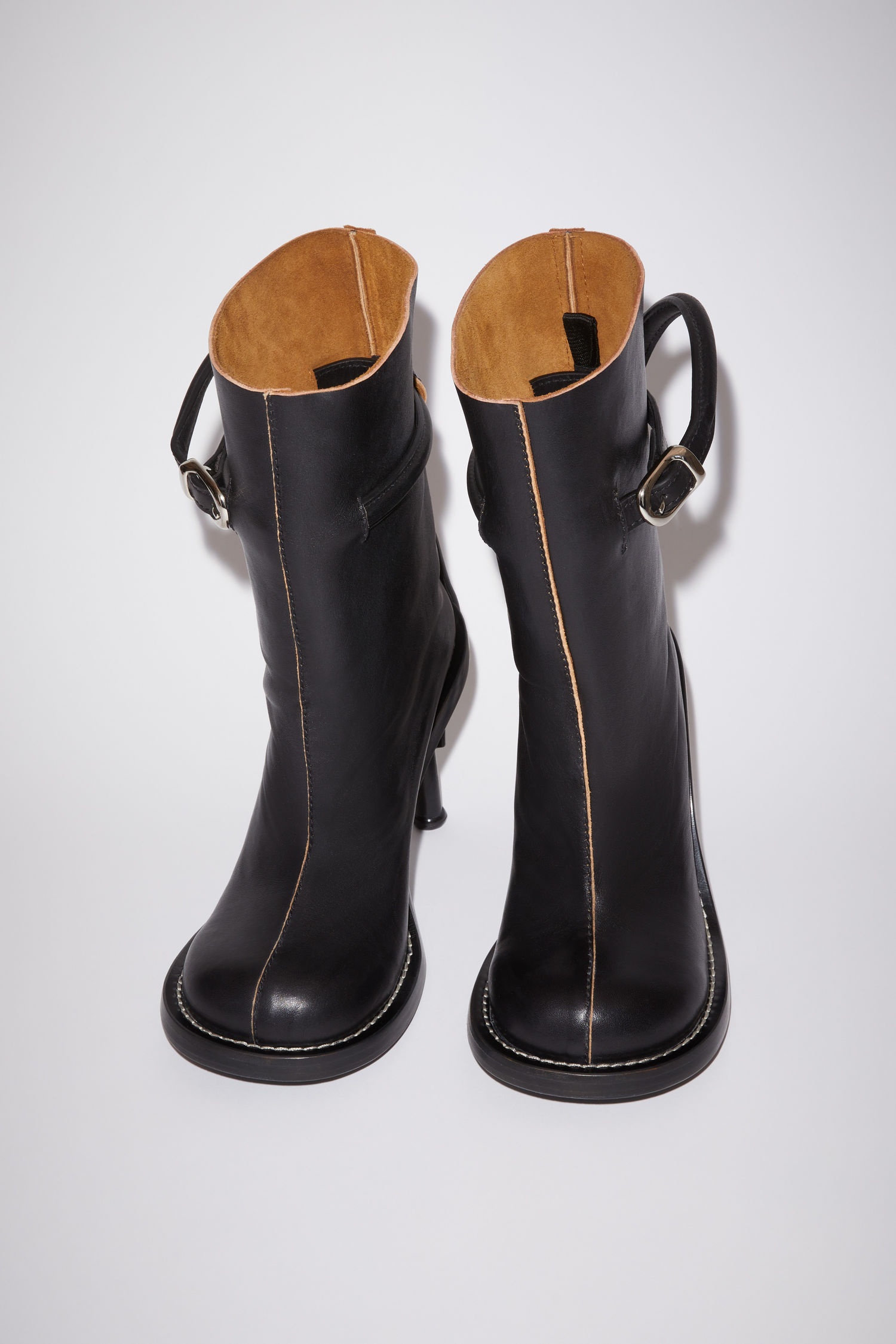 Leather ankle boots - Black - 2