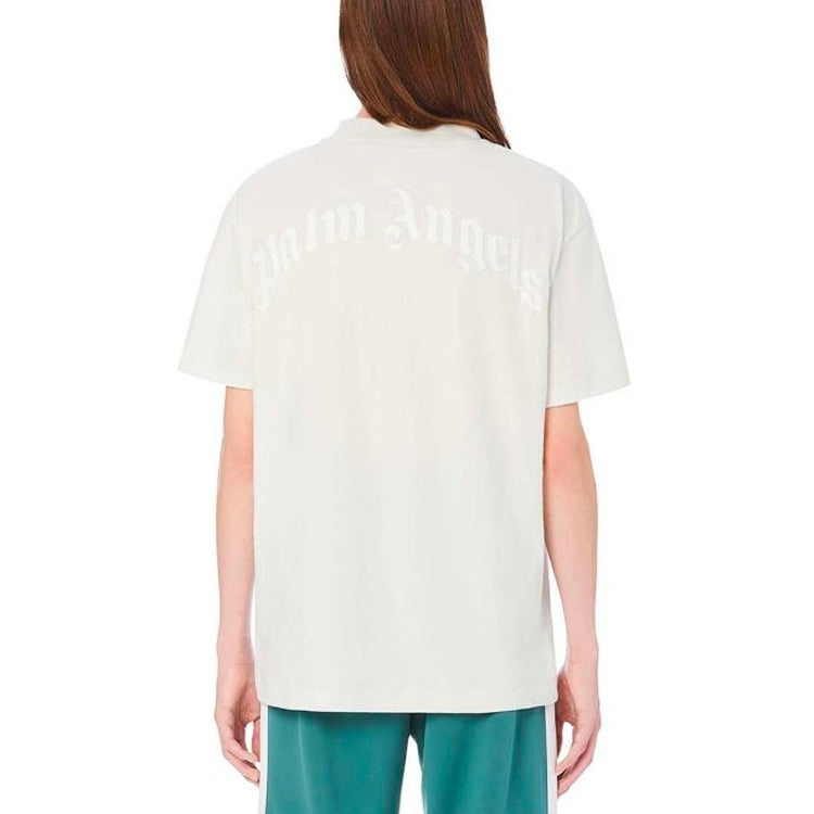 Men's PALM ANGELS Teddy Bear Pattern Printing Round Neck Short Sleeve White PMAA001E20JER0044401 - 4
