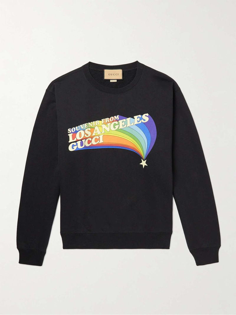 Logo-Print Stretch-Cotton Jersey Sweatshirt - 1