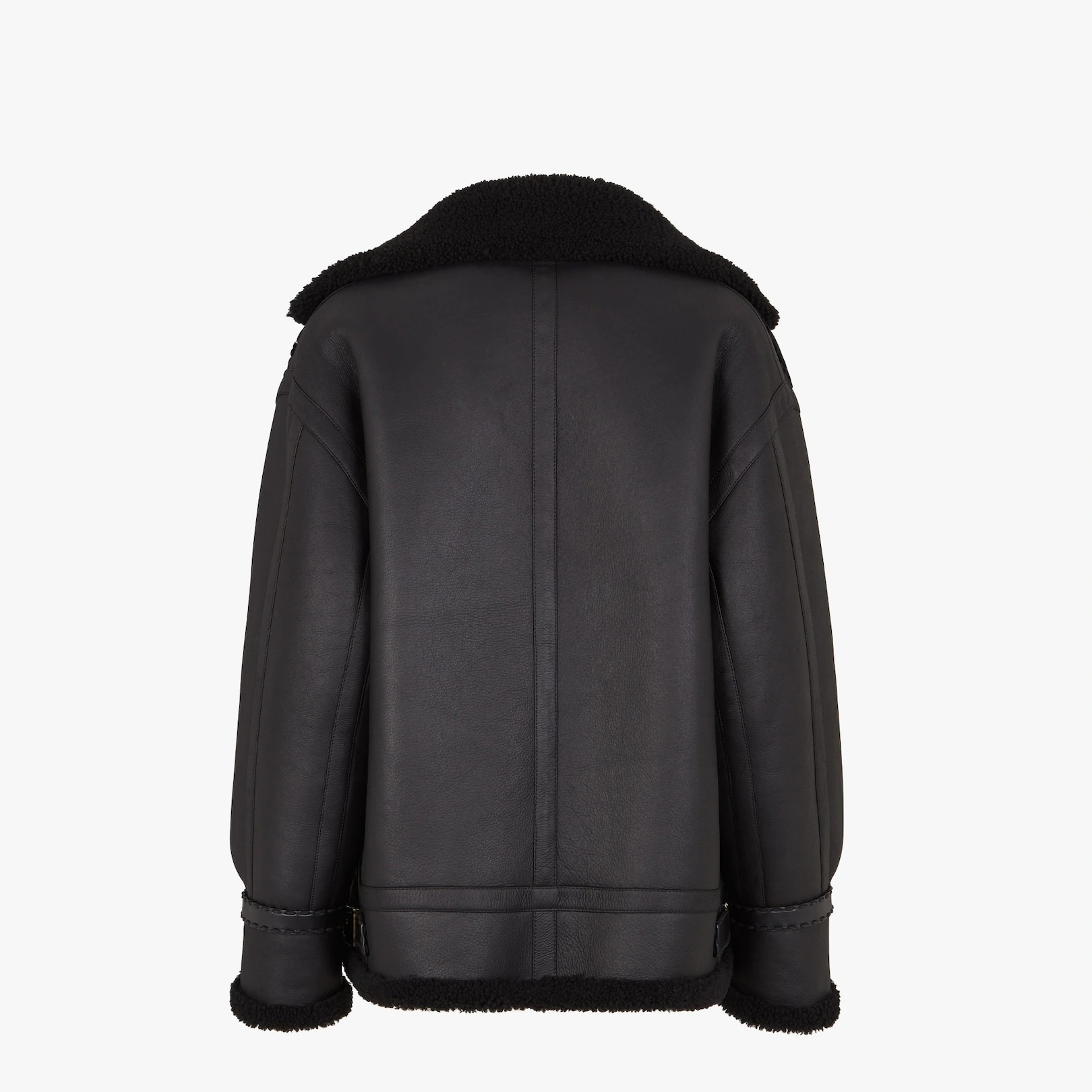 Black shearling jacket - 2