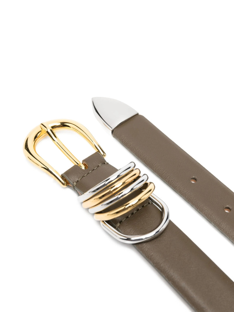 DÉHANCHE Dehanche Hollyhock Gold-plated Leather Belt outlook
