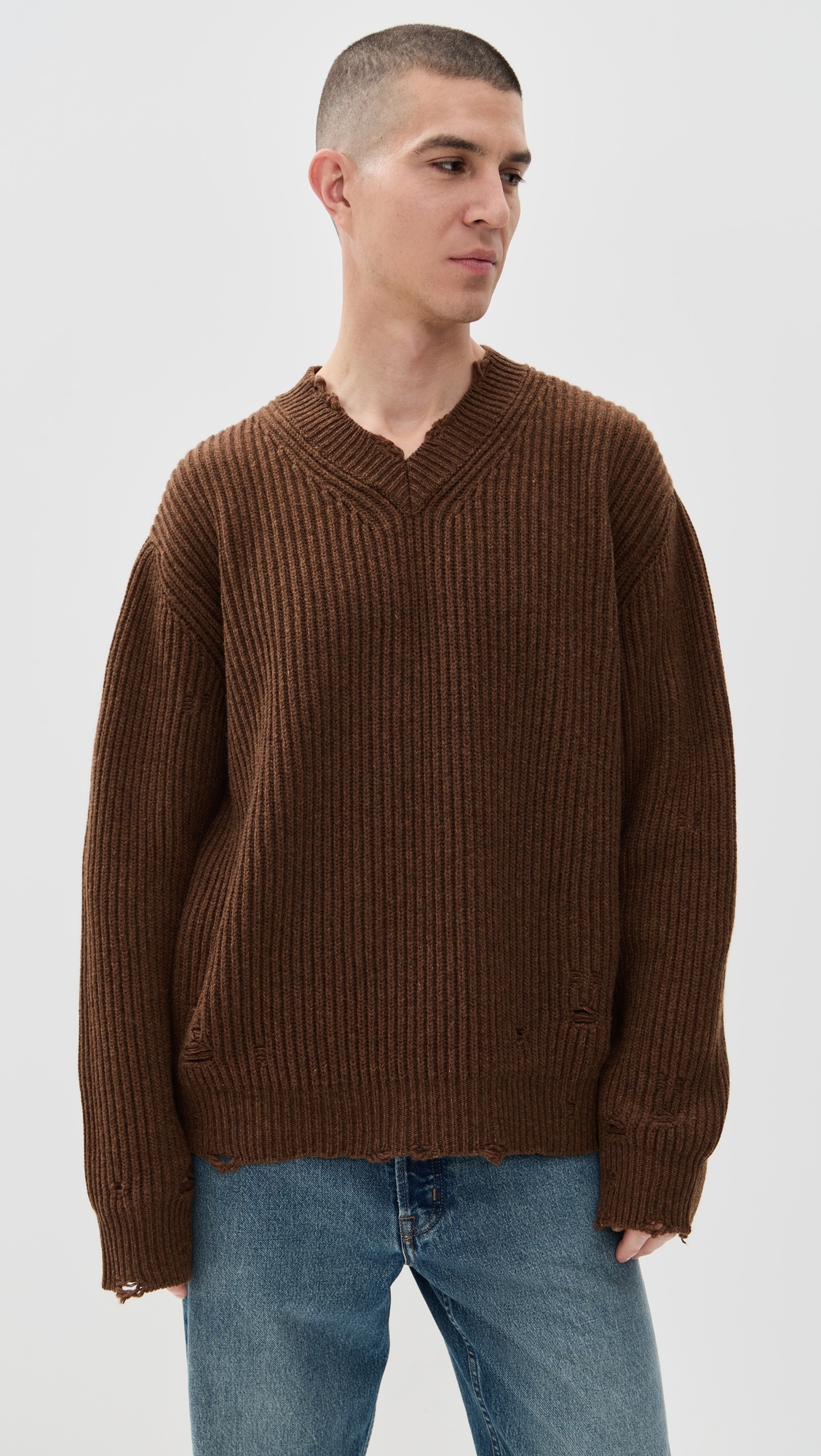 V Neck Sweater - 2