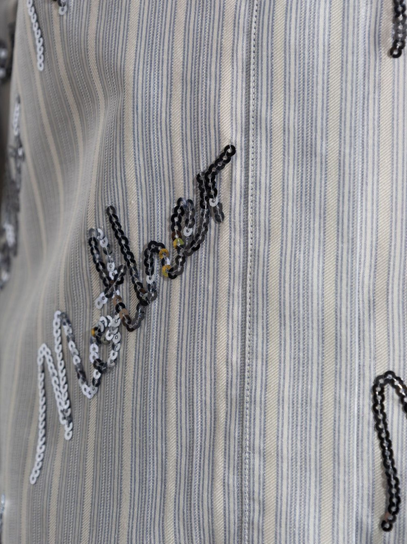 sequin-embellished striped shirt 5