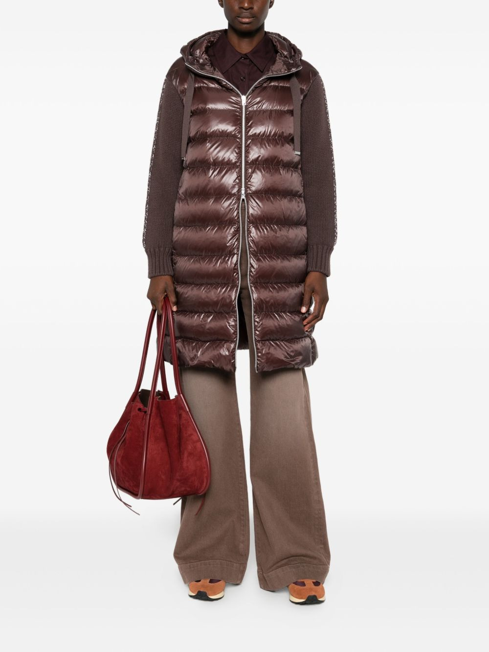 hooded quilted coat - 2