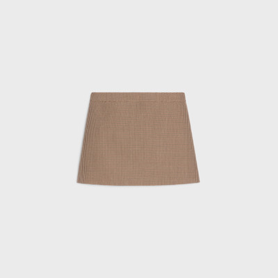 CELINE chelsea trapeze mini skirt in houndstooth wool outlook