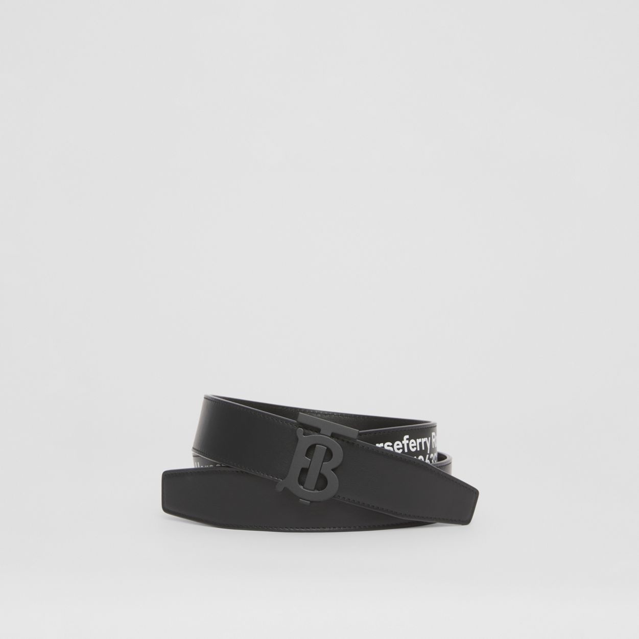 Coordinates Print Leather Belt - Online Exclusive - 1