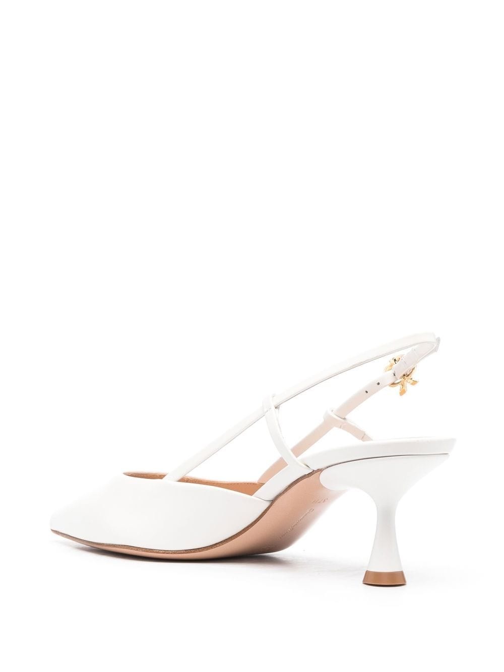 point toe slingback leather pumps - 3