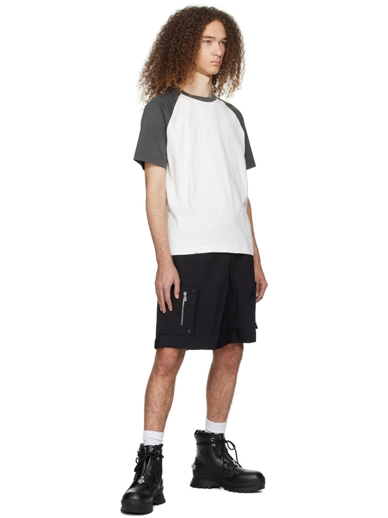 C2H4 Gray & White Paneled T-Shirt outlook