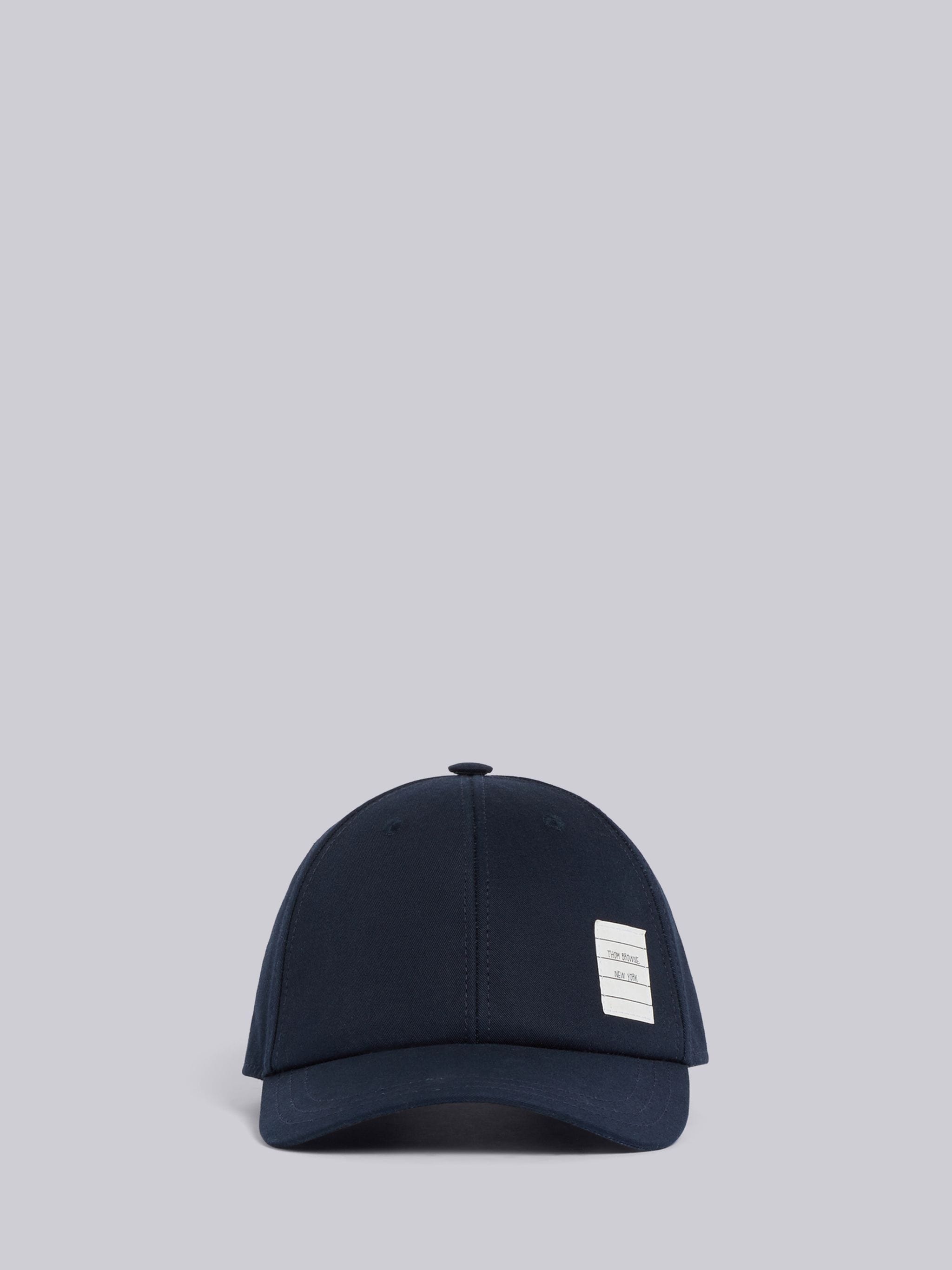 Navy Cotton Twill Baseball Cap - 1