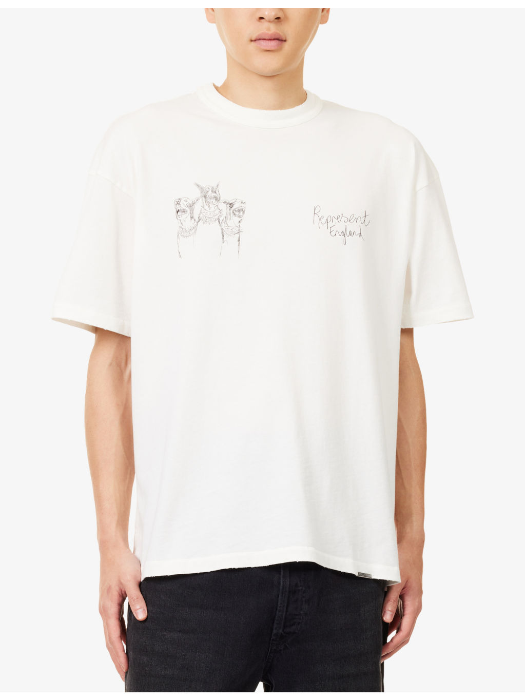 Hand Drawn Dogs Print T-Shirt - 3