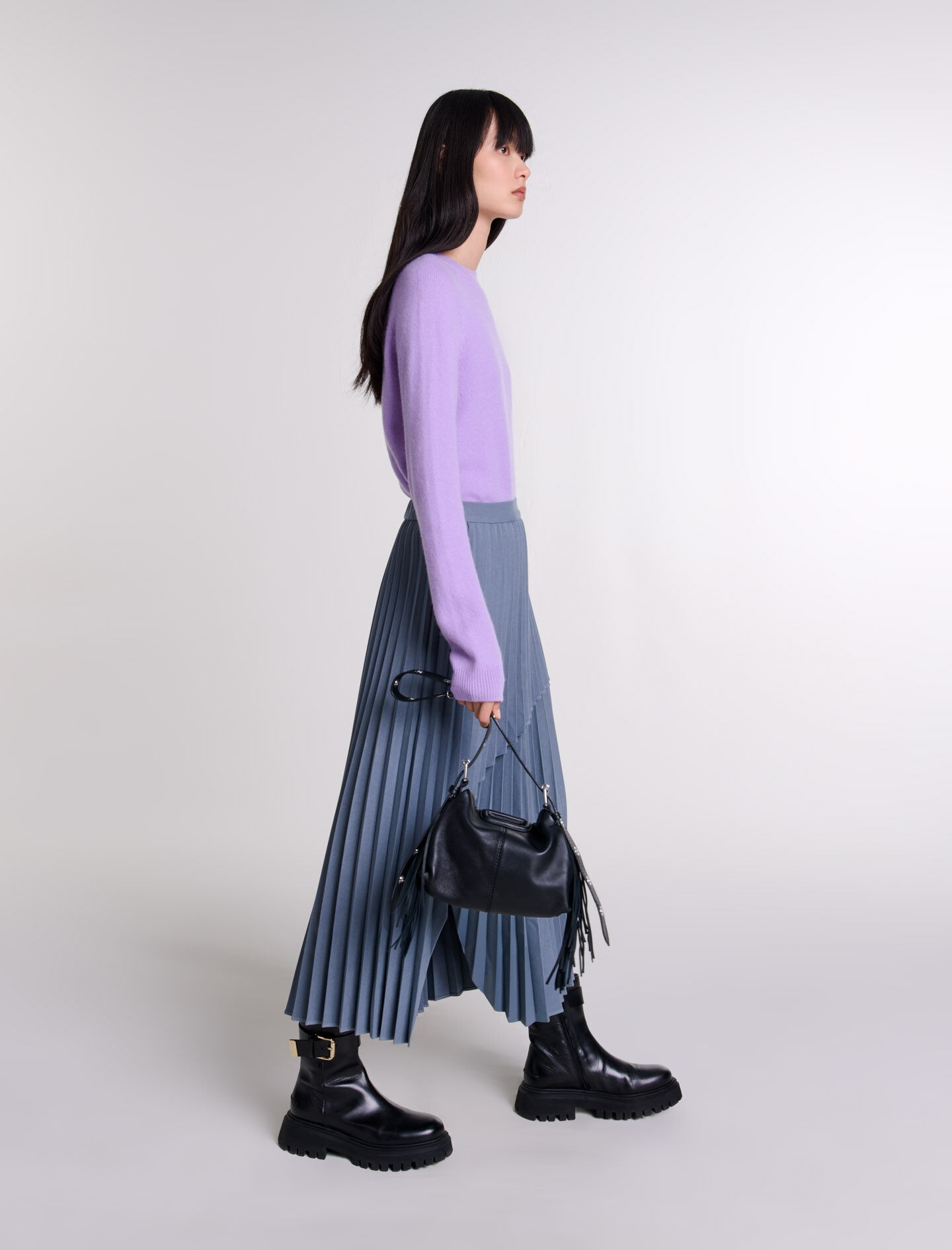 Asymmetrical pleated skirt - 3