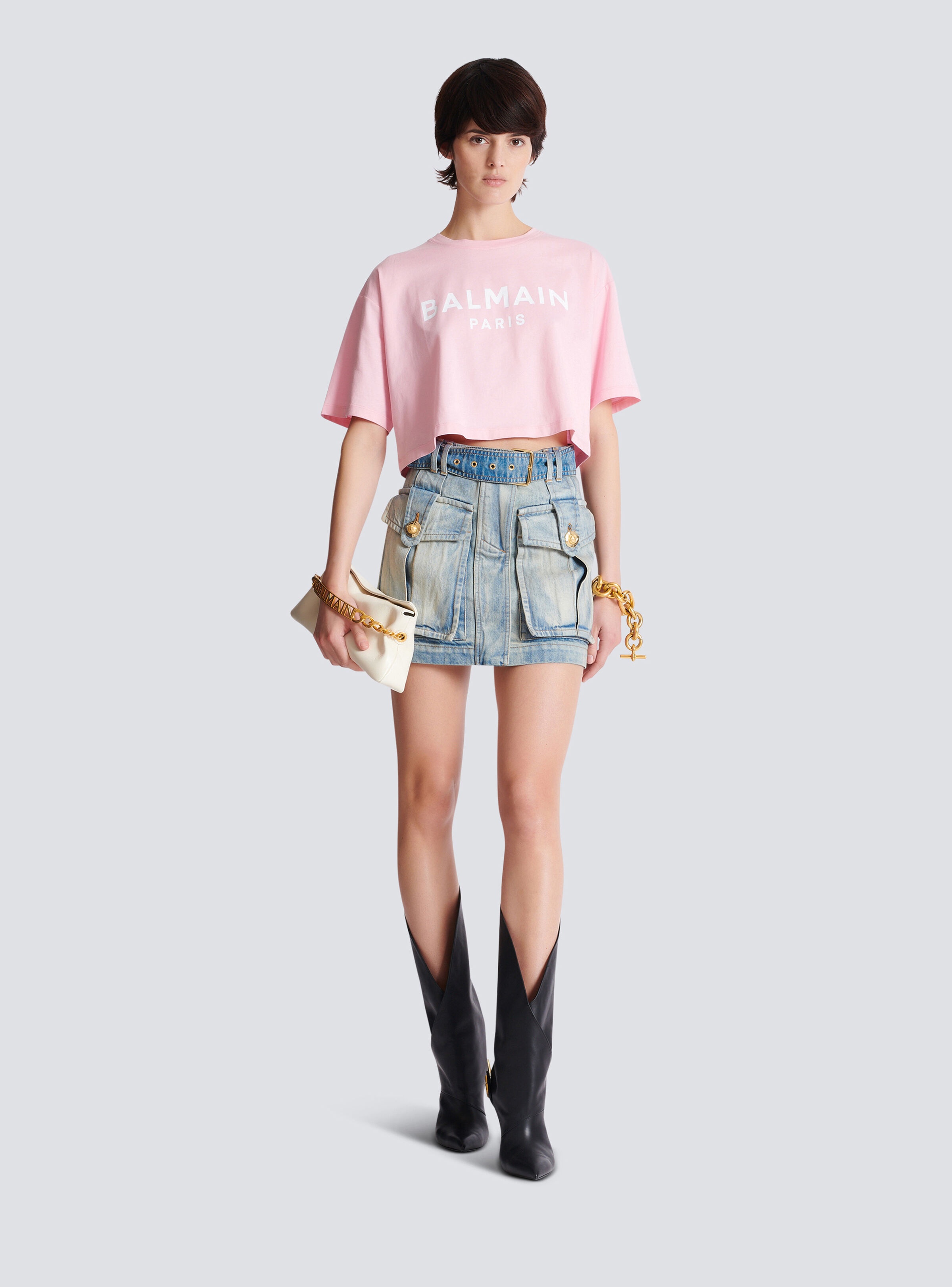 T-shirt with Balmain Paris print - 2