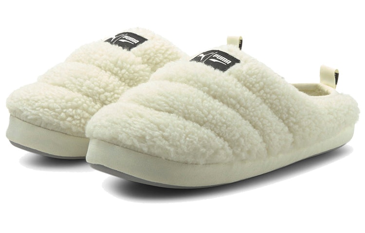 PUMA Scuff Sherpa Slippers 'Whisper White' 384943-01 - 4