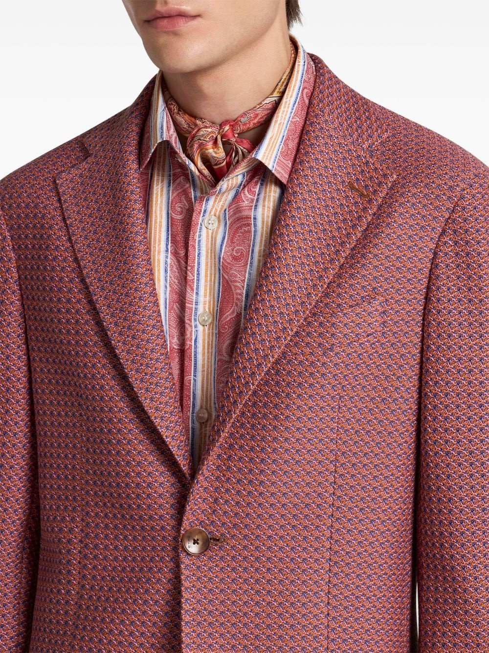 cotton jersey blazer - 4