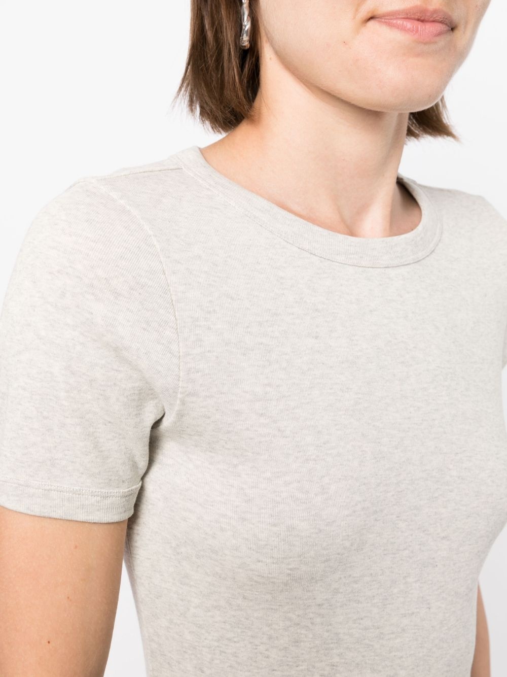 round-neck cotton T-shirt - 5