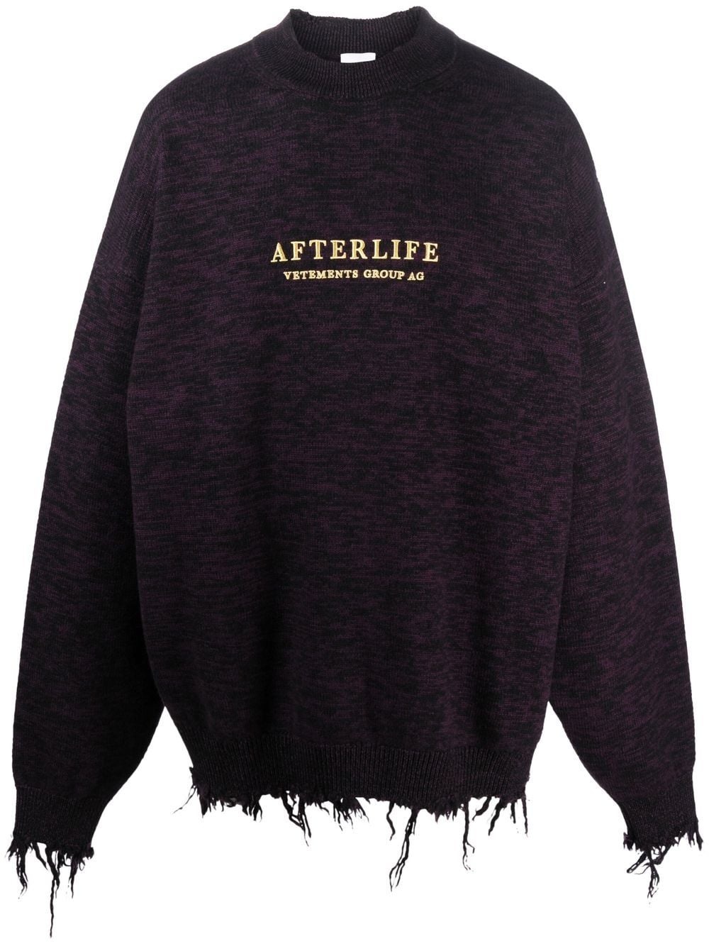 distressed logo-print sweatshirt - 1