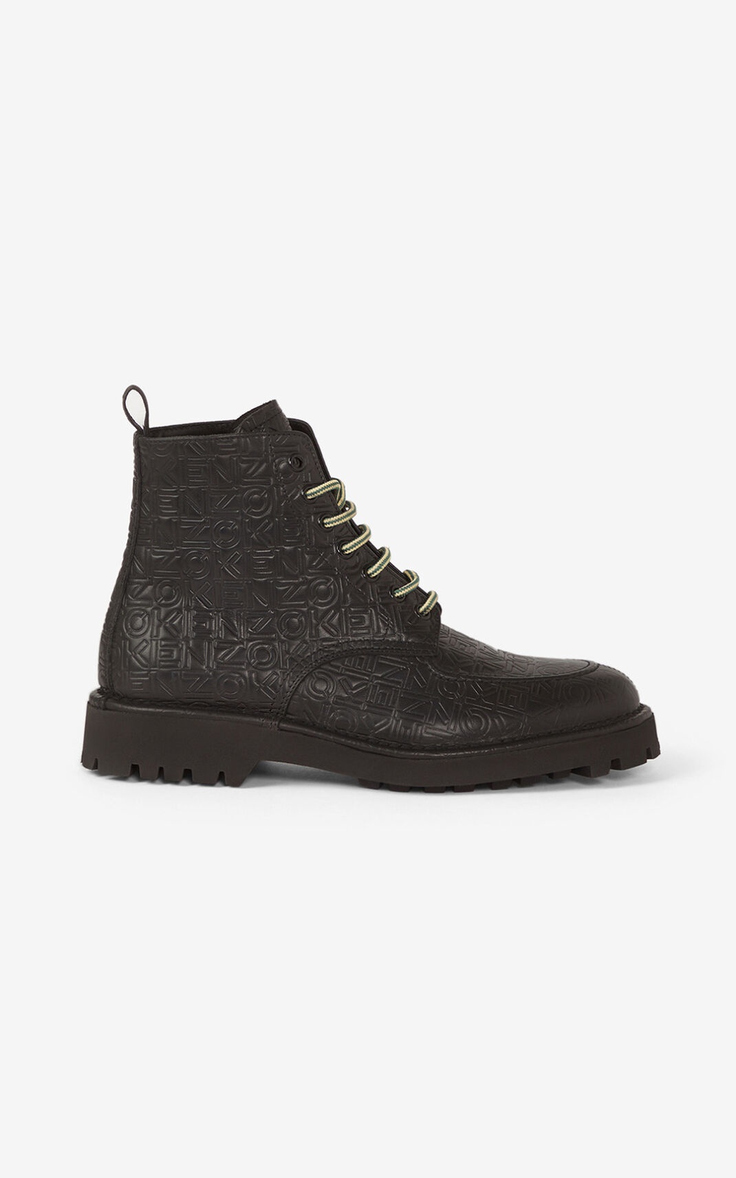 K-MOUNT laced leather ankle boots - 1