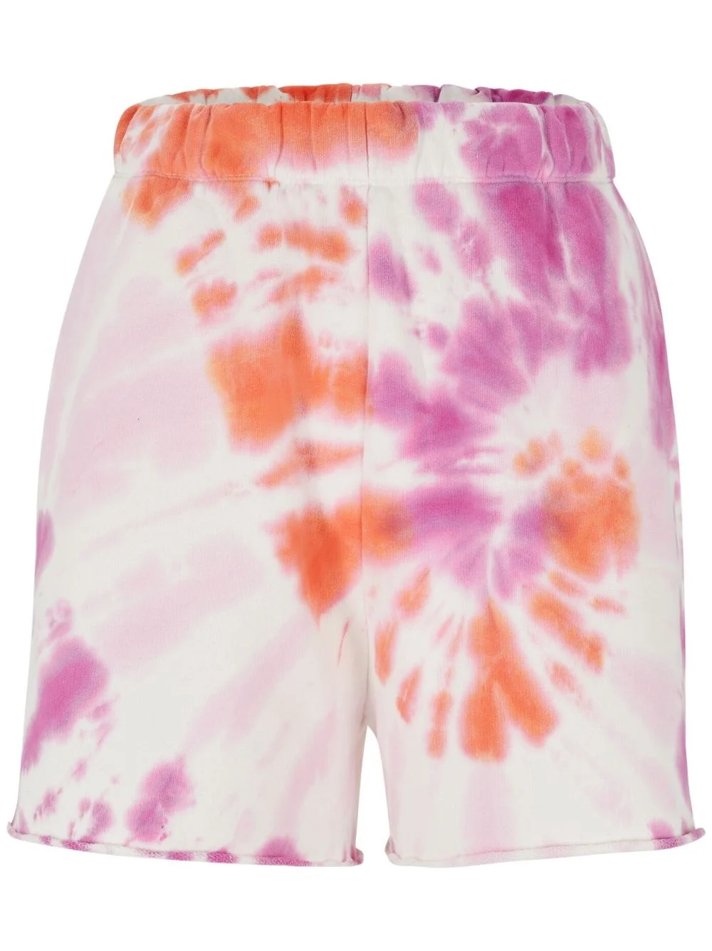 tie-dye print track shorts - 1
