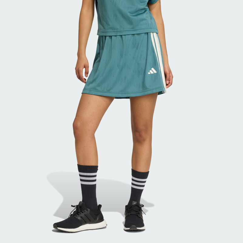 adidas Stadium 3-Stripes Tennis Inspired Jacquard Skirt With Short outlook