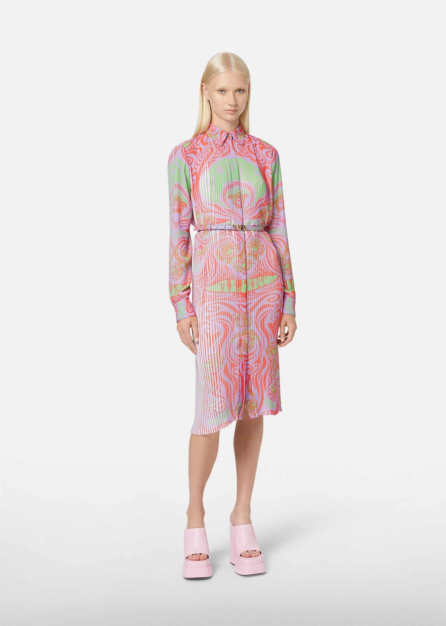 Medusa Music Silk Shirt Dress - 2