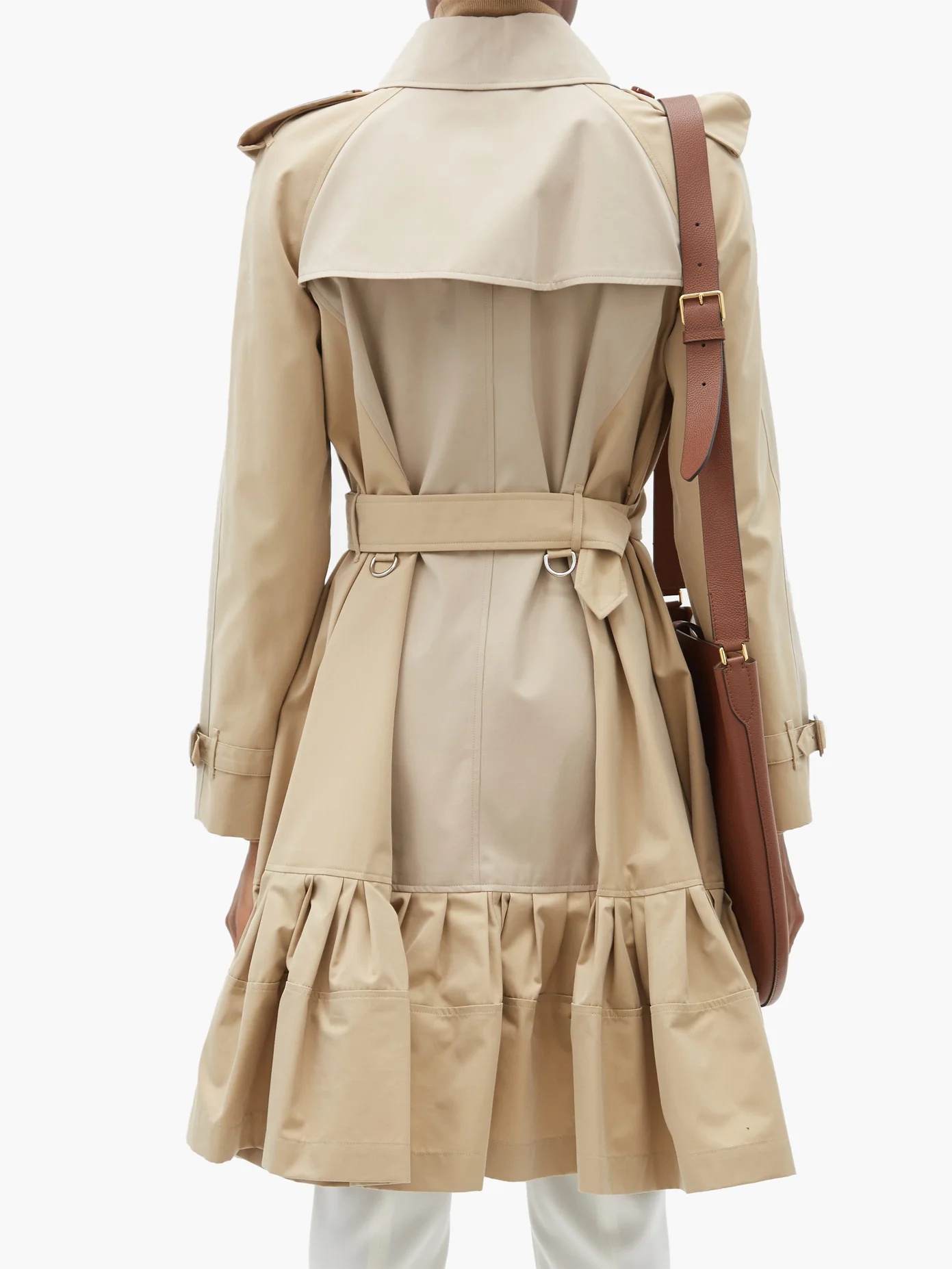 Clayhall ruffled-hem cotton-gabardine trench coat - 5