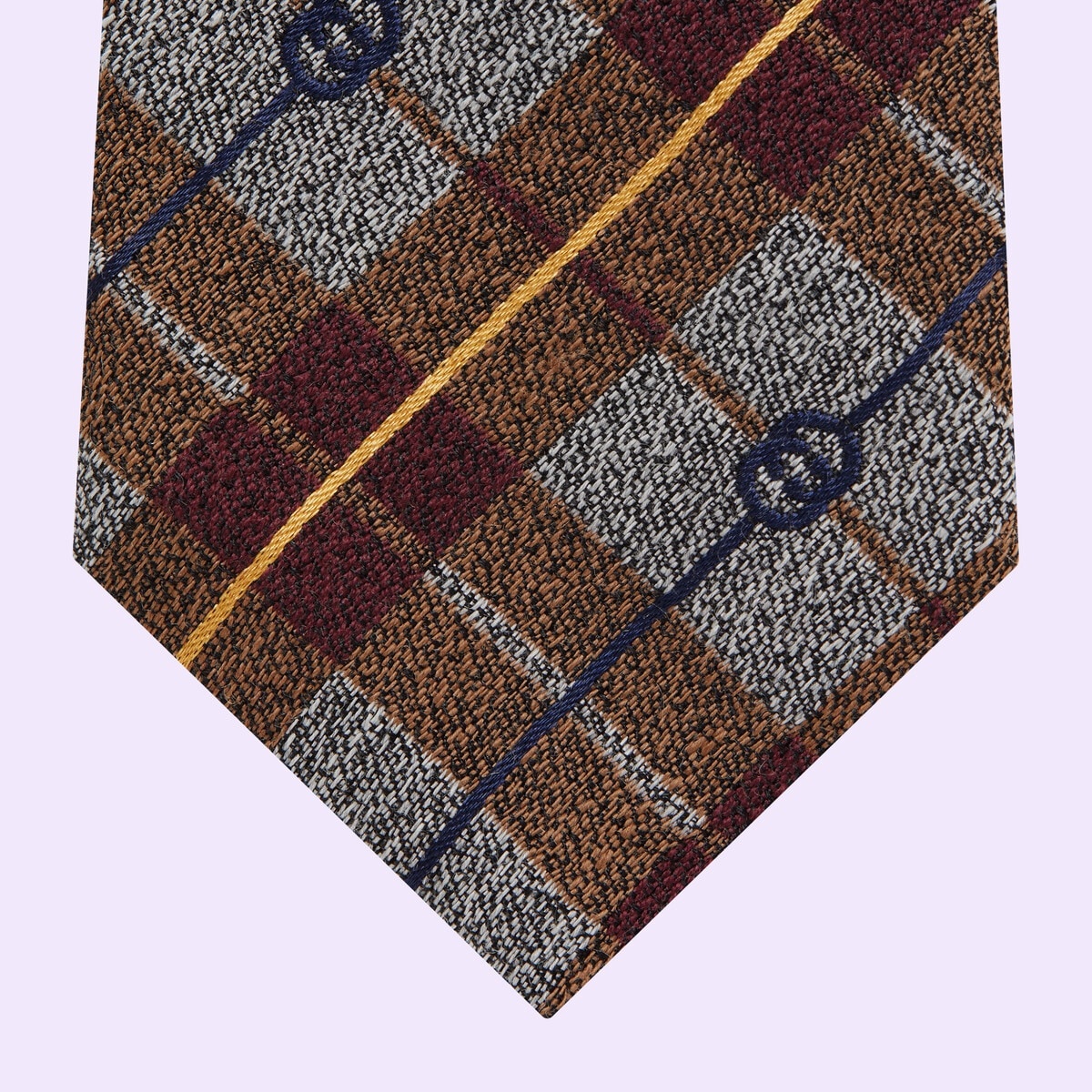 Double G rhombus jacquard tie - 4