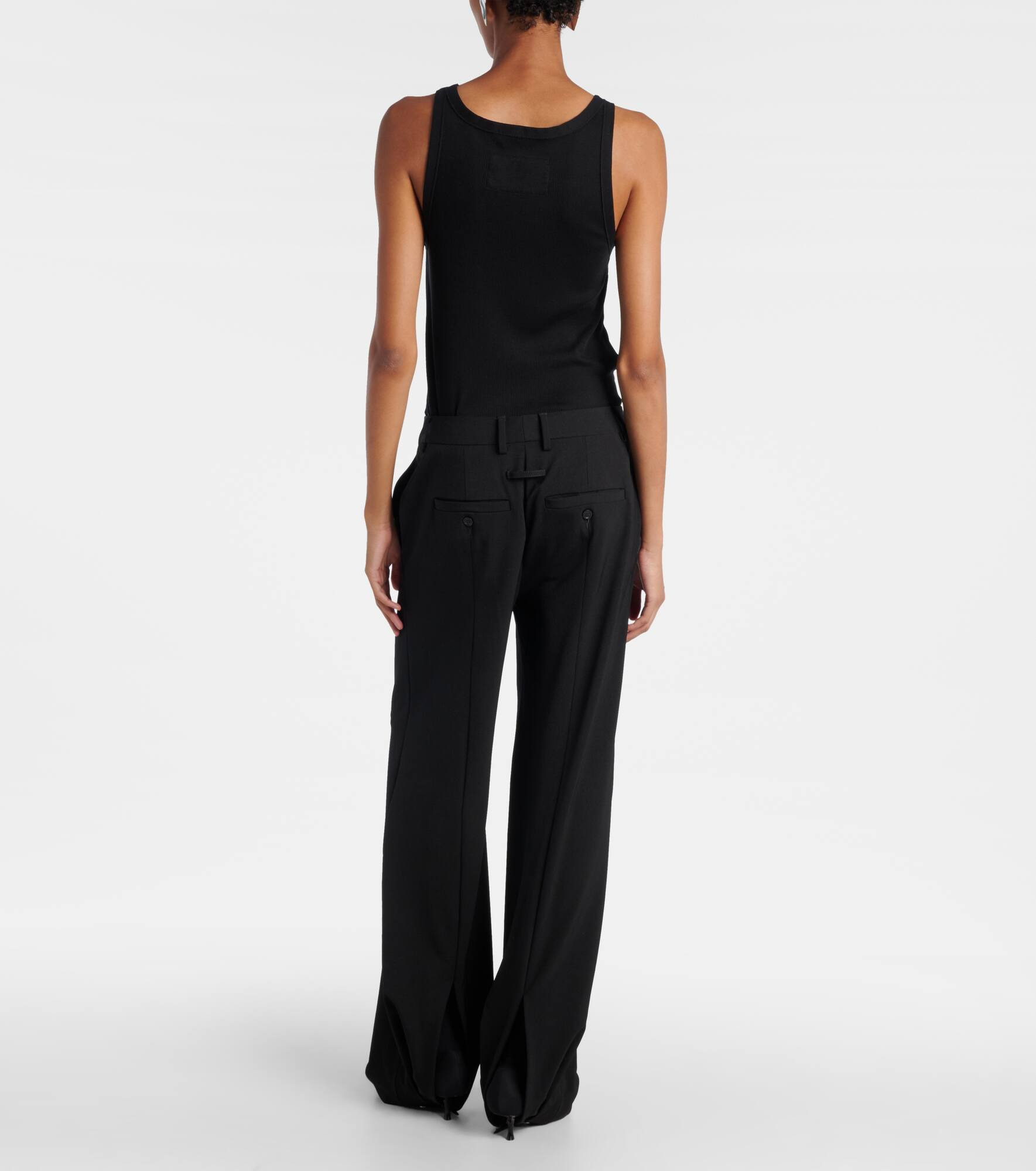 Mid-rise straight pants - 3