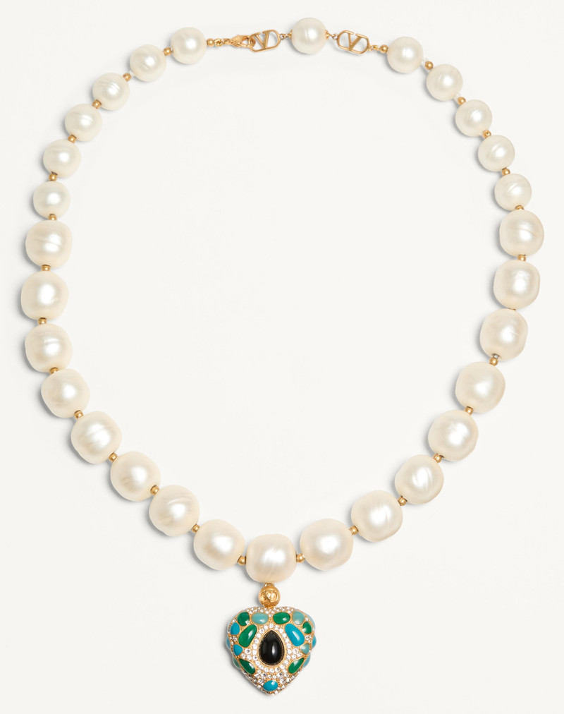 COEUR ROYAL NECKLACE IN METAL, RESIN, ENAMEL AND SWAROVSKI® CRYSTALS 1