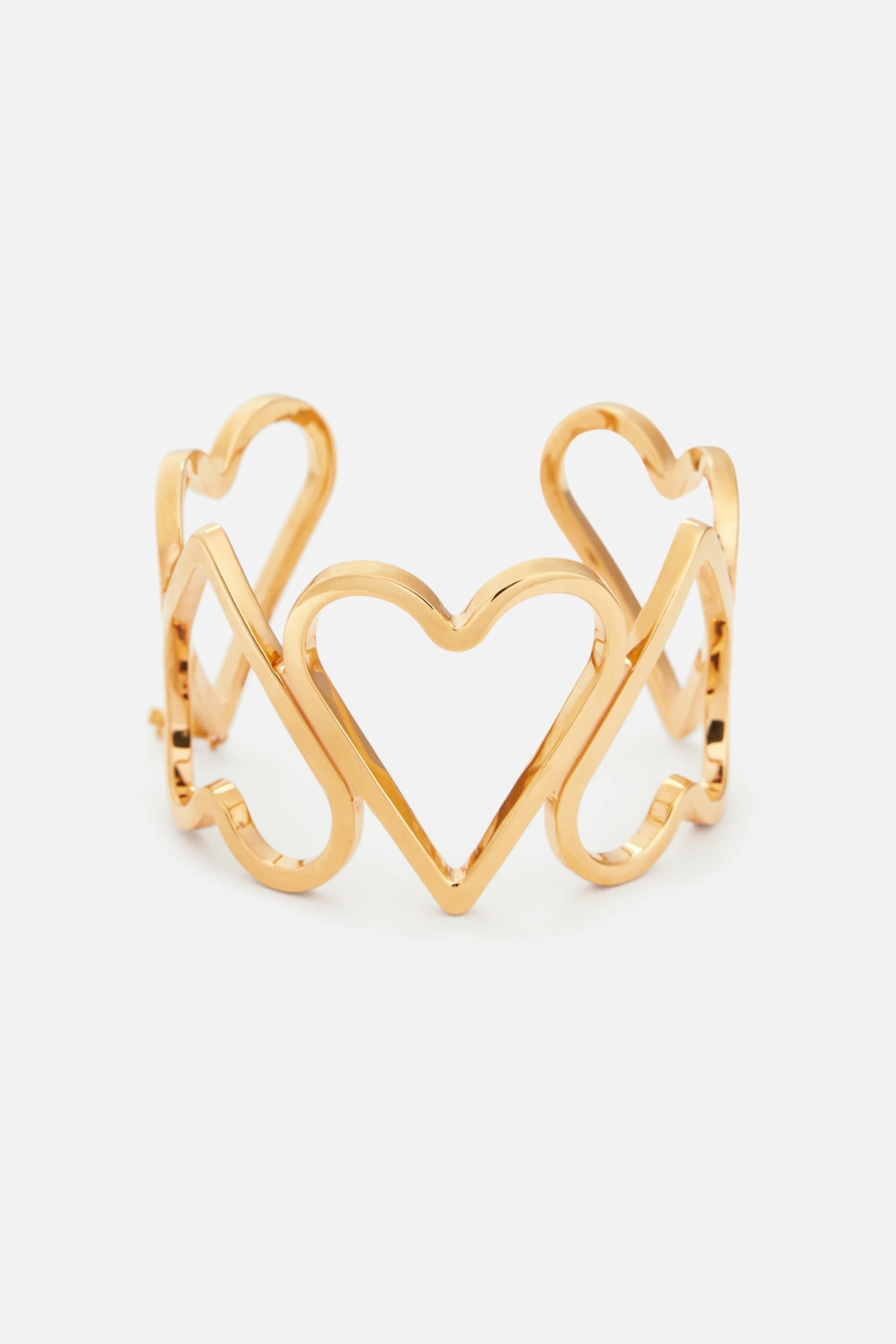 Oversize Upside Down Hearts Bracelet - 1