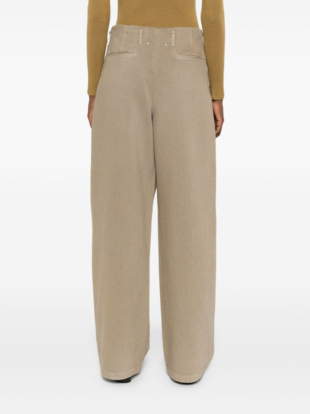 pleated wide-leg trousers - 4
