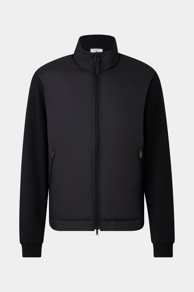 Rover hybrid jersey jacket in Black 1