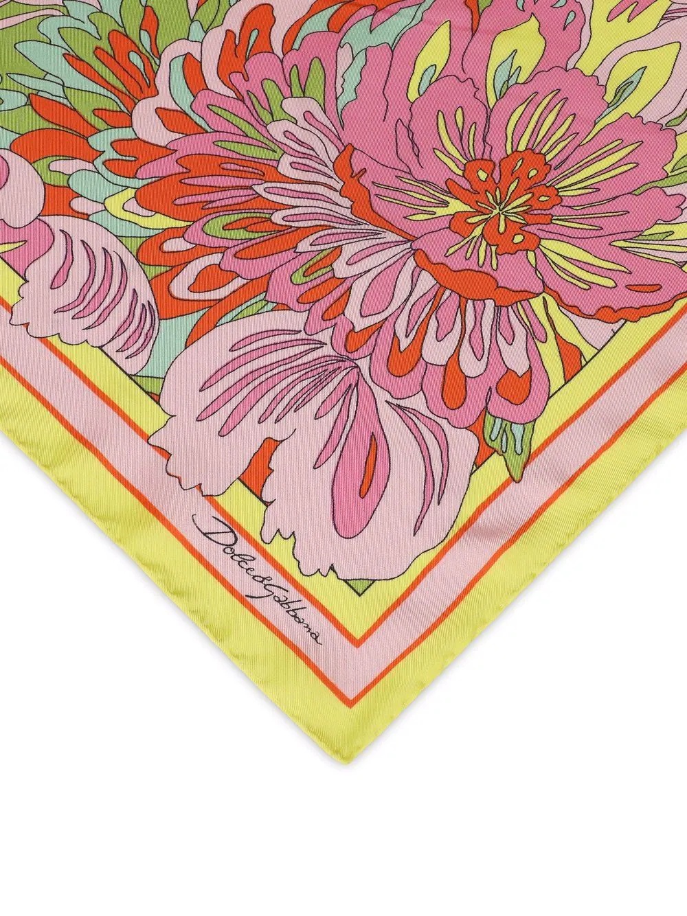 floral print silk scarf - 2