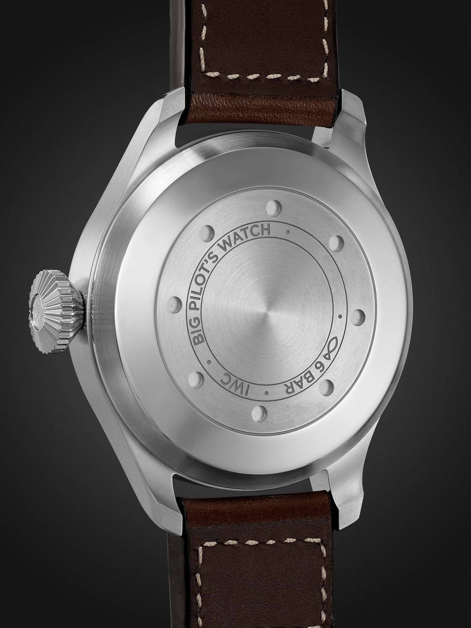 Big Pilot's Automatic 46.2mm Stainless Steel and Leather Watch, Ref. No. IW501015 - 4