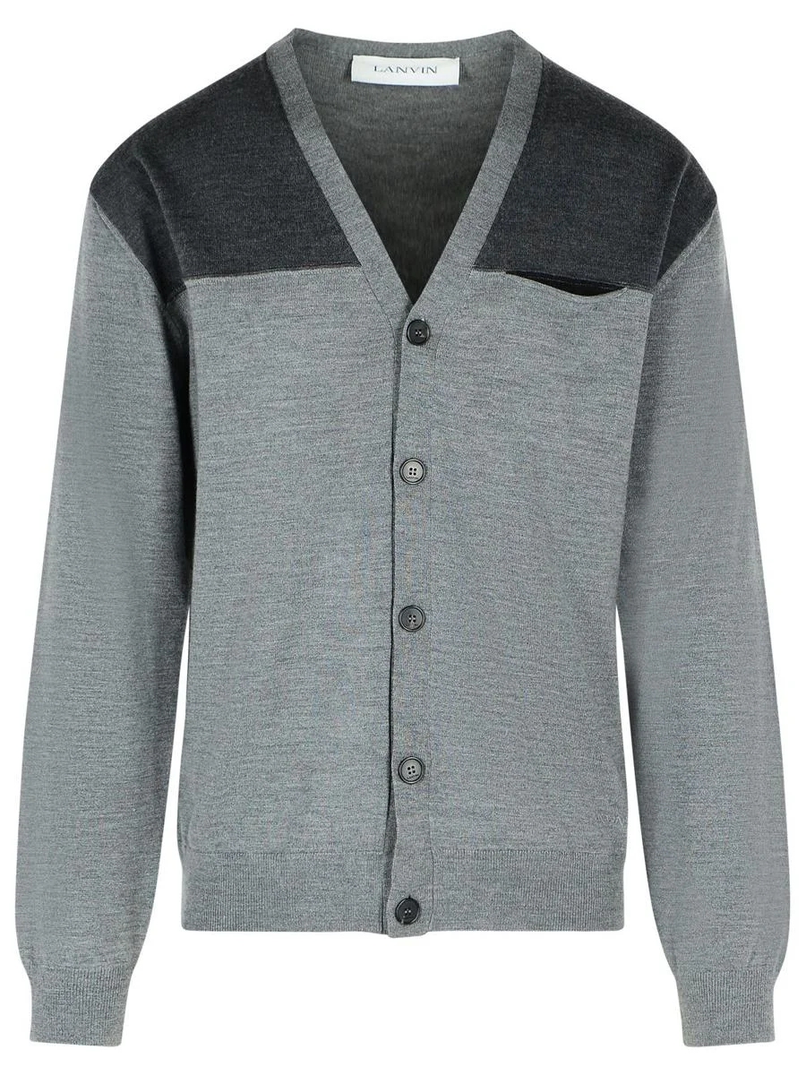 Lanvin Grey Wool Cardigan - 1