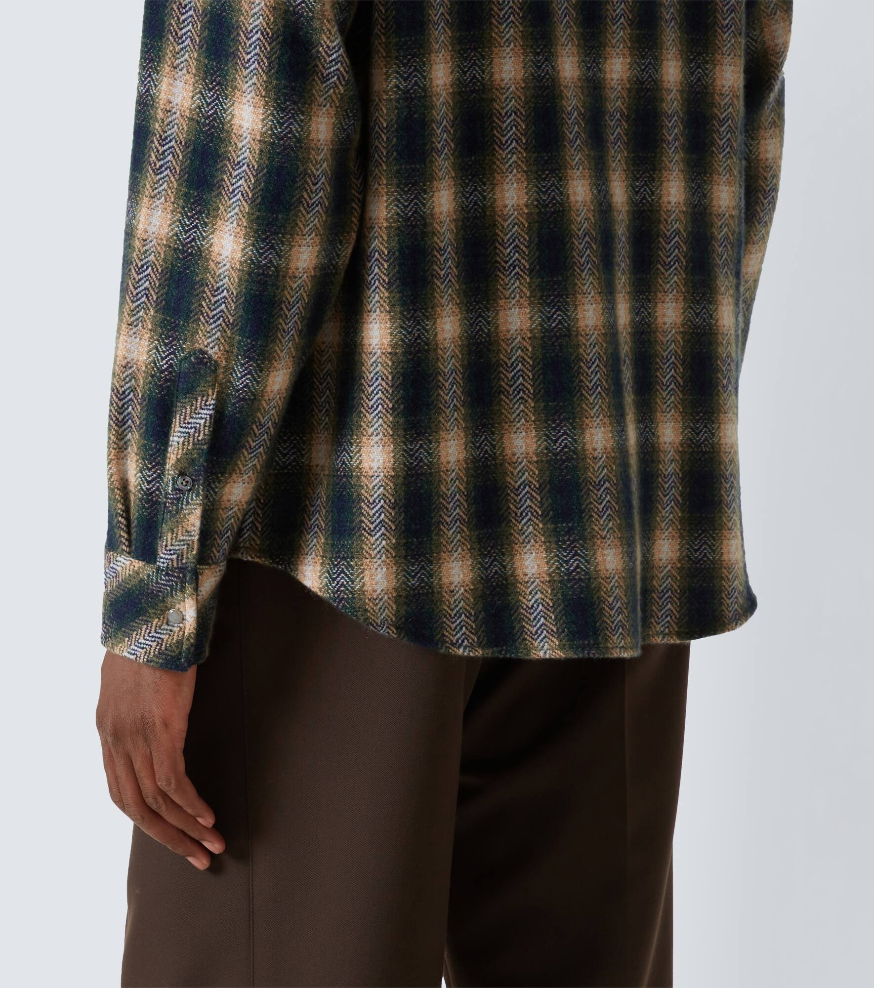 Tartan cashmere shirt - 6