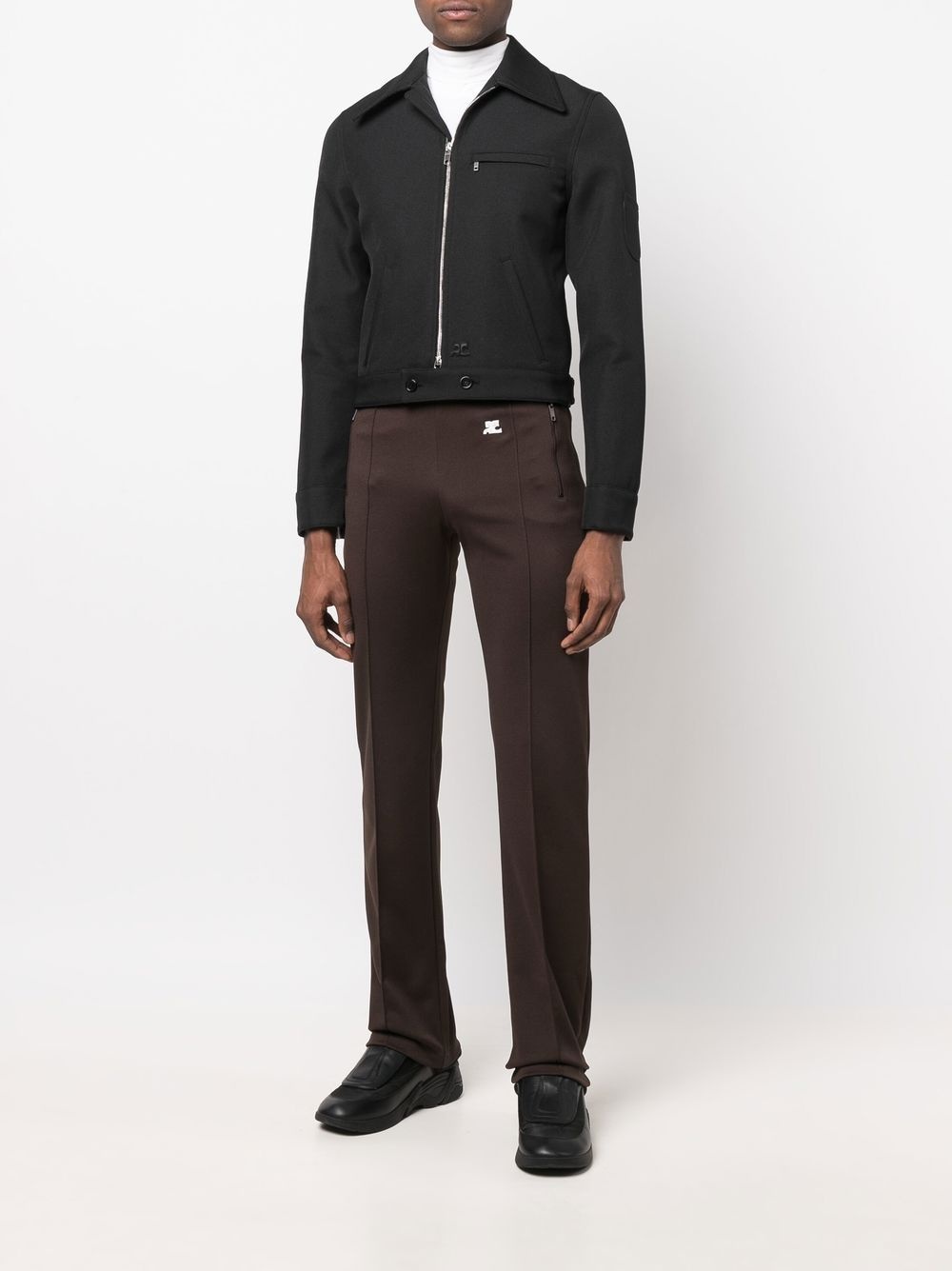 logo-appliqué trousers - 2