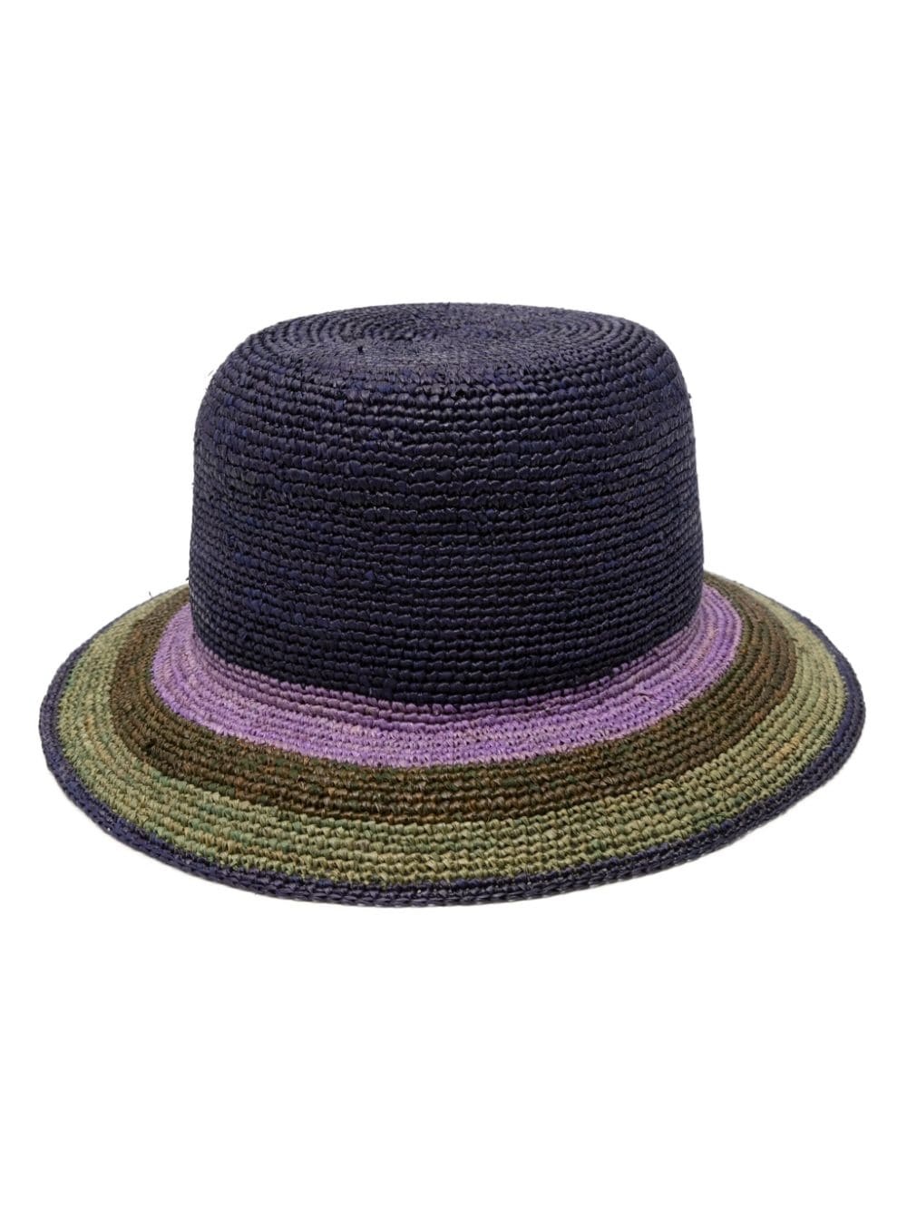 striped straw hat - 1