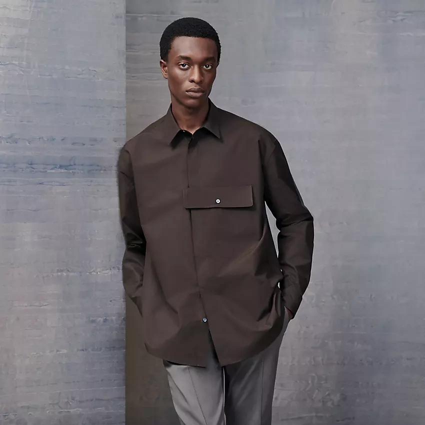 Boxy fit shirt with maxi pocket - 1