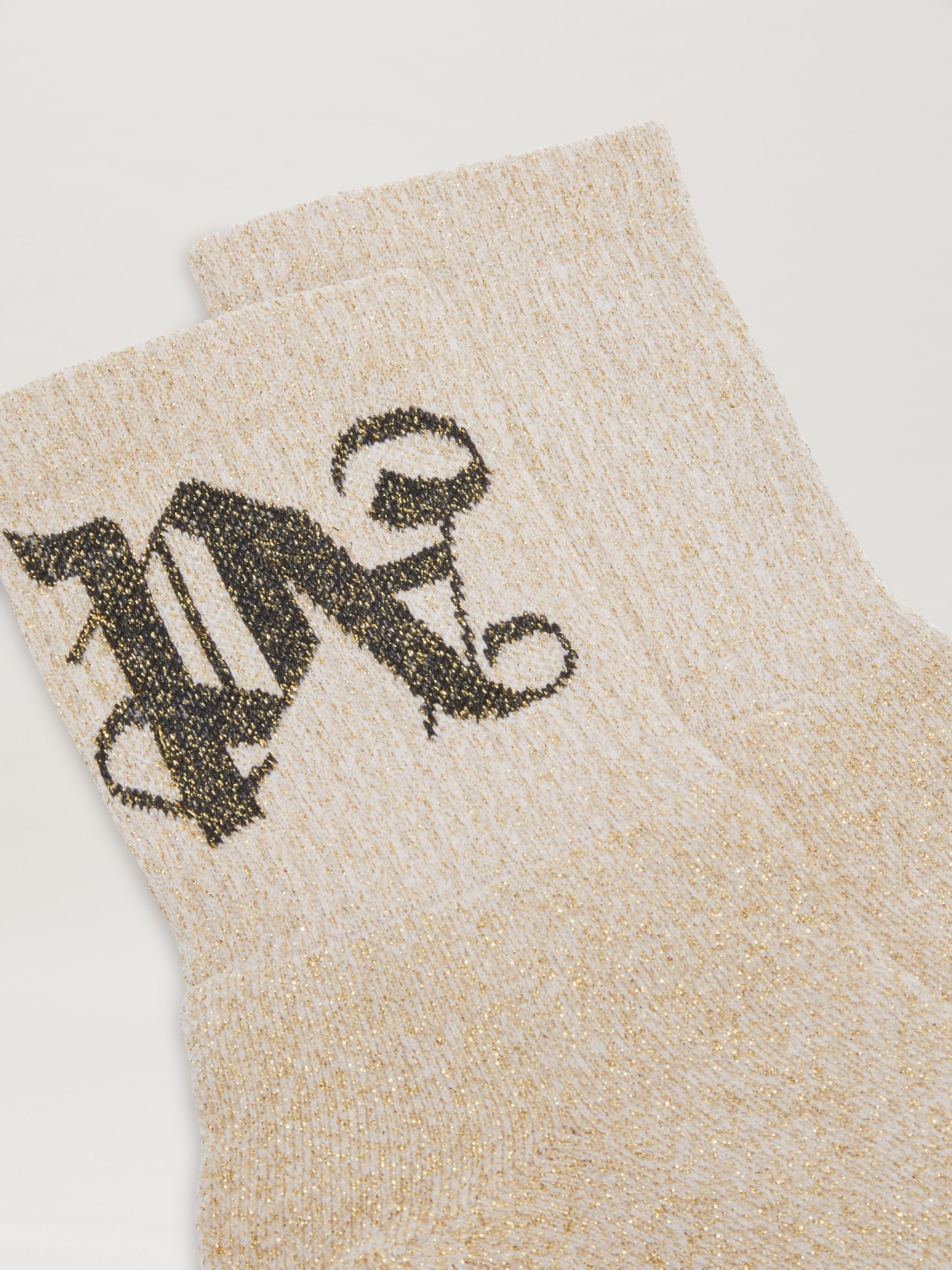 Lurex short socks with Monogram - 2