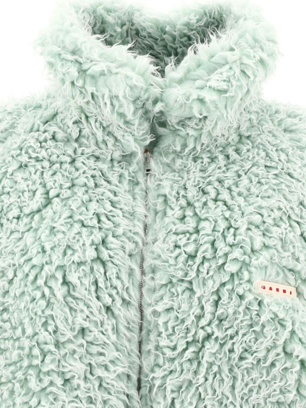 logo-appliquÃ© faux-fur jacket - 3