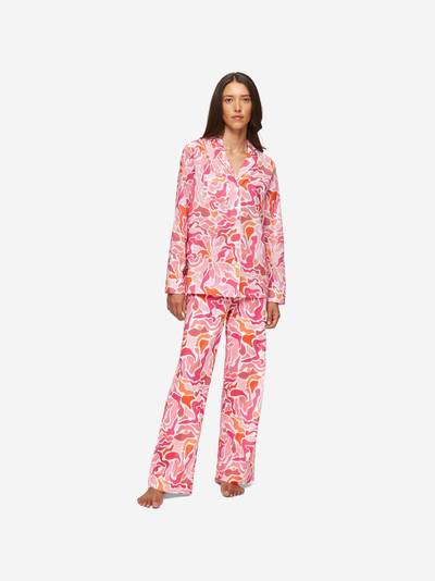 Derek Rose Women's Pyjamas Ledbury 61 Cotton Batiste Pink outlook