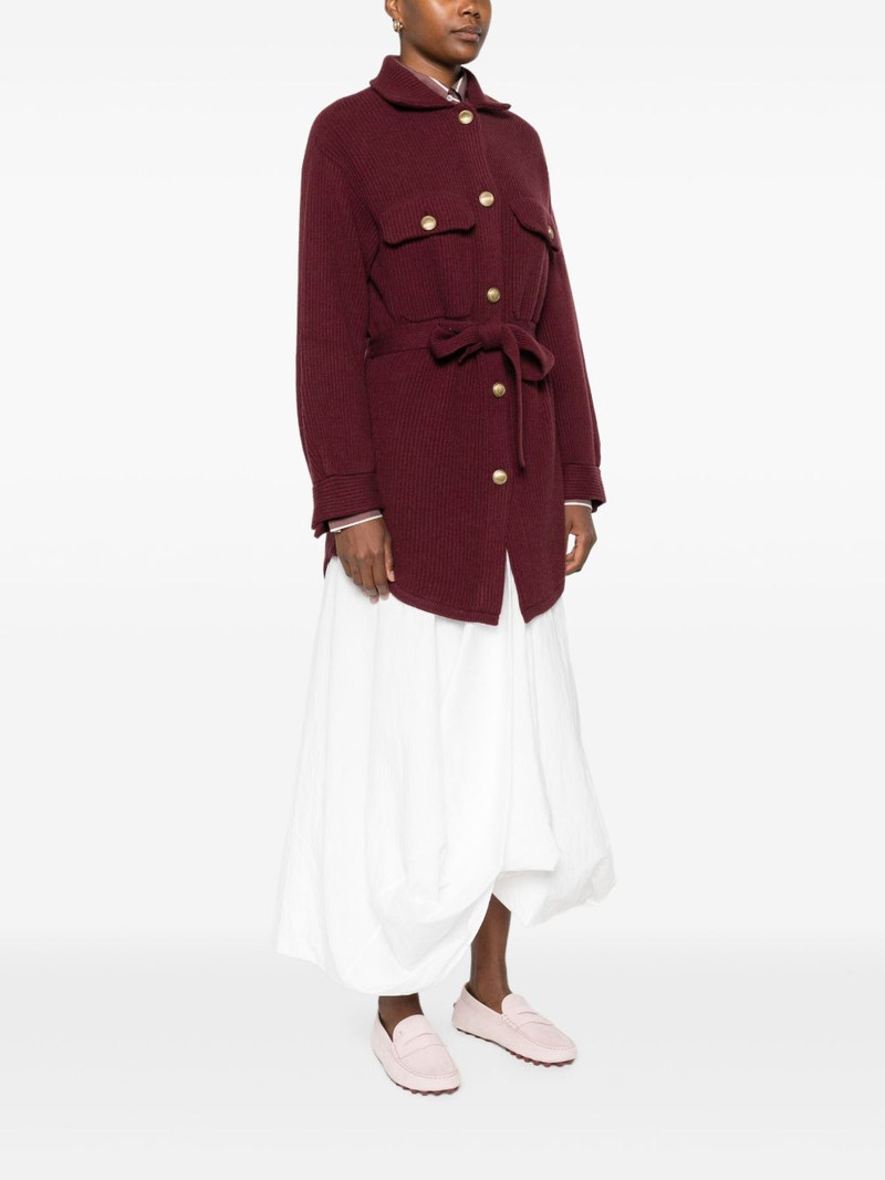 belted buttoned cardigan 3