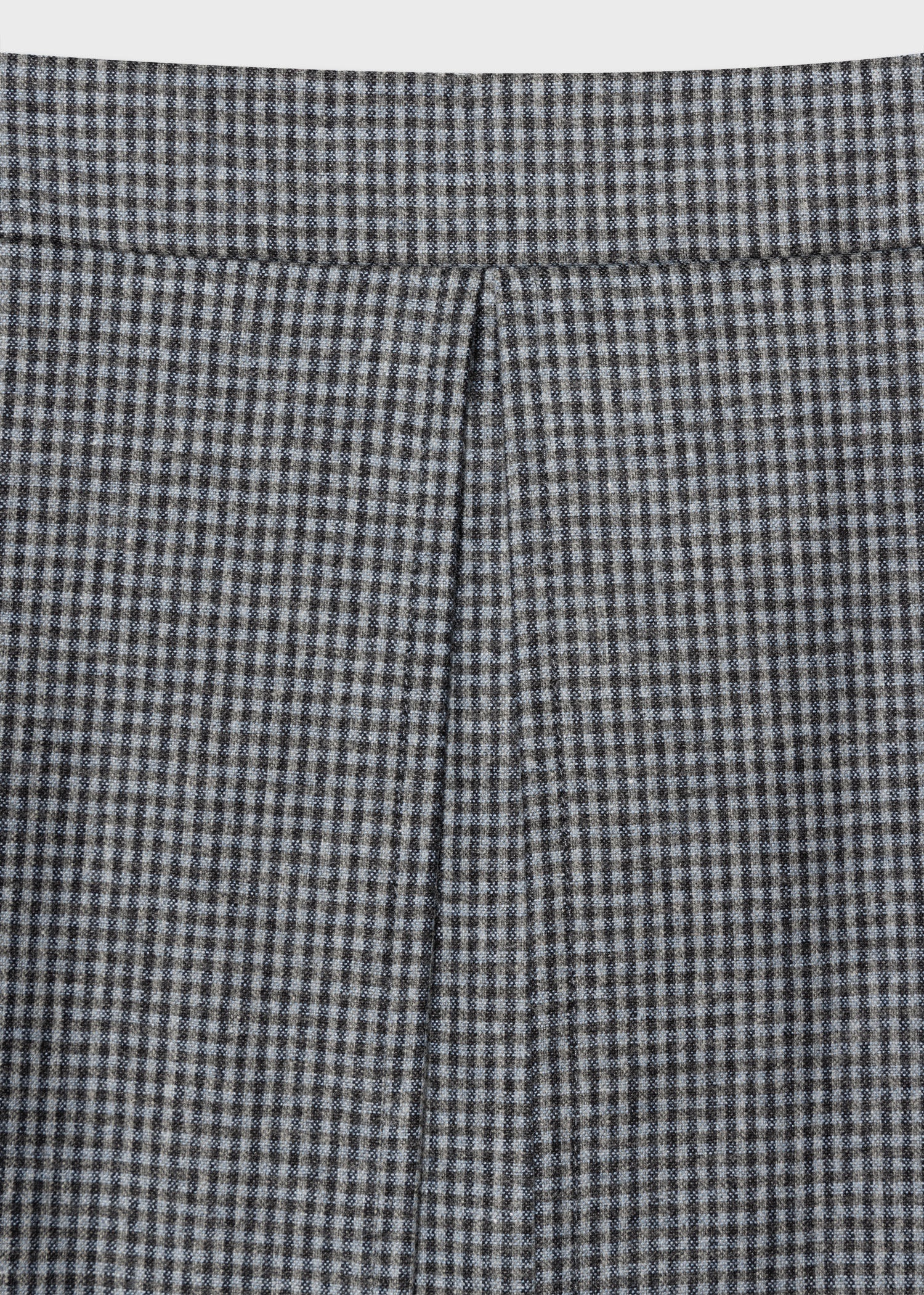 Wool-Blend Micro Check Skirt - 2