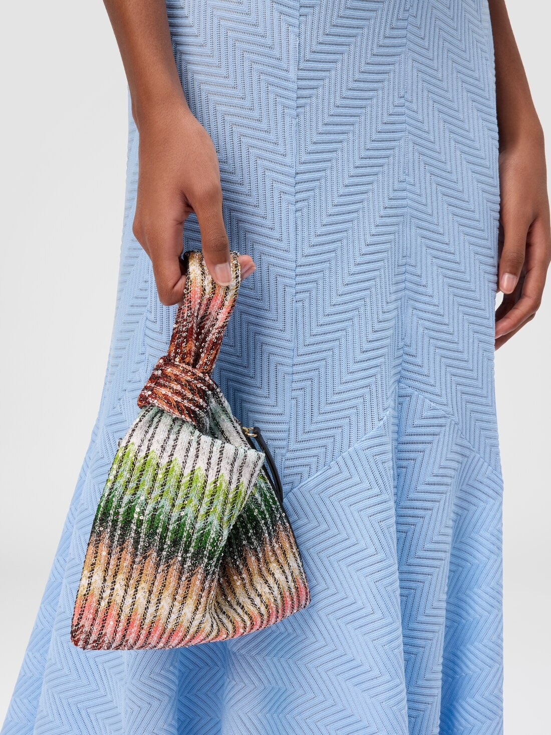 Handbag in zig zag viscose blend - 5